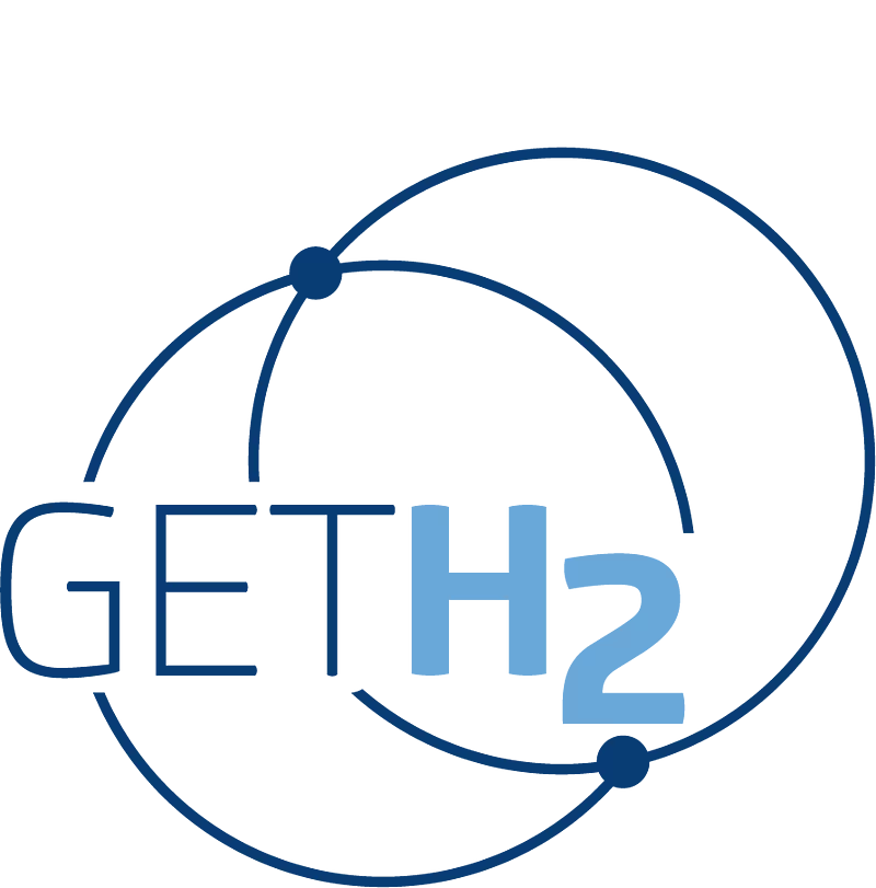 Logo der Wasserstoff-Initiative GET H2 für den gemeinsamen Markthochlauf.