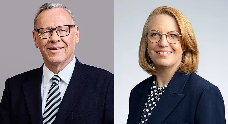 Pressefoto: Wechsel in der Geschäftsführung - Dr. Thomas Gößmann / Dr. Stefanie Kesting