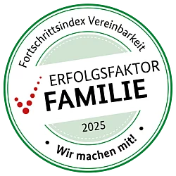 Siegel „Erfolgsfaktor Familie“ 2023 als Auszeichnung für die Vereinbarkeit von Beruf und Familie bei Thyssengas.